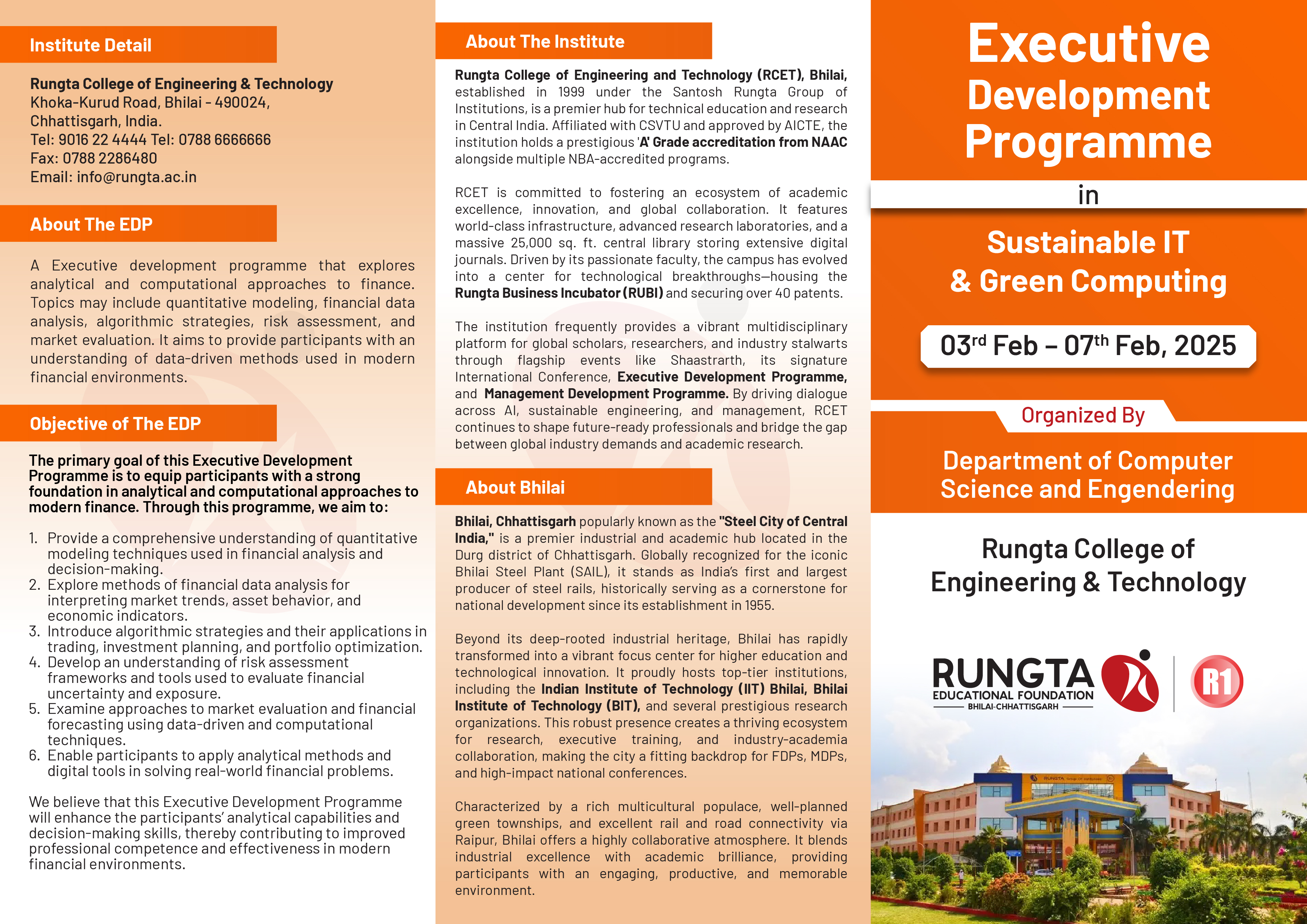 Executive Development Program in Sustainable IT & Green Computing